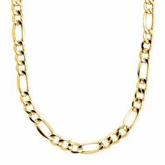 Eternity Gold Men's Classic Figaro Chain Link Necklace in 10K Gold