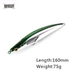Kingdom Fishing Lures 160mm 75g 1pc Large Sea Fishing Lure Sinking Pencil Hard Baits Suitable For L arge Fish on Boat fishing