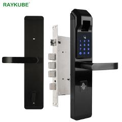 RAYKUBE Biometric Fingerprint Door Lock Intelligent Electronic Lock Fingerprint Verification With Password & RFID Unlock R-FZ3