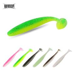 Kingdom New Vivid Worm Fishing Soft Lures 72mm 100mm Artificial Fishing Baits Jig Swim T-tail Fish Tackle Fishing Lures