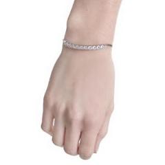 CZ by Kenneth Jay Lane Womens Silver Round Chain Bracelet Jewelry O/S BHFO 8349