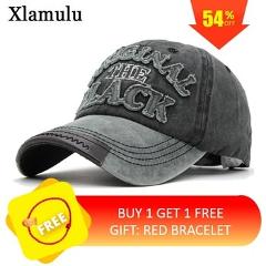 Xlamulu Hot Retro Baseball Caps Hats For Men Casquette Brand Women Snapback Caps Washed Bone Men Hat Gorras Letter Black Cap