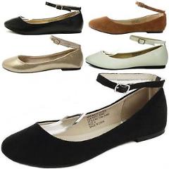 AlpineSwiss Calla Womens Ballet Flats Ankle Strap Shoe Classic Ballerina Slipper