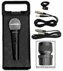 Rockville RMC-XLR High-End Metal DJ Handheld Wired Microphone Mic w (2) Cables