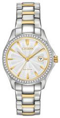 Citizen Eco Drive Women's Crystal Accents Two-Tone 30mm Watch FE1144-69A