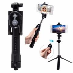 New 3 in 1 Wireless Bluetooth Selfie Stick + Mini Selfie Tripod with Remote Control For iPhone X 8 7 6s plus Portable Monopod