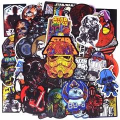 50pcs/pack New Super Cool Star Wars Stickers for Luggage Laptop Decal Skateboard Stickers Moto Bicycle Car Guitar Fridge Sticker