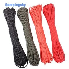 CAMPINGSKY 550 Reflective Paracord Parachute Cord Lanyard Tent Rope Mil Spec Type III 7 Strand Paracord For Hiking Camping