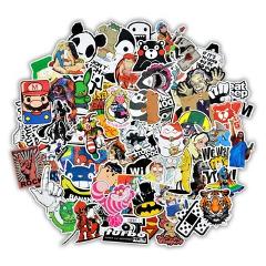 50 pcs Mixed Cartoon Toy Stickers for Car Styling Bike Motorcycle Phone Laptop Travel Luggage Cool Funny Sticker Bomb JDM Decals