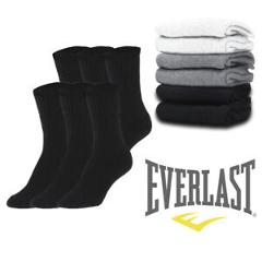 Everlast Men's 6 Pack Cotton Regular Tube Crew Socks Casual or Athletic