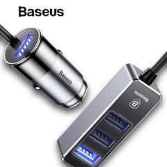 Baseus 4 USB Fast Car Charger For iPhone iPad Samsung Tablet Mobile Phone Charger 5V 5.5A Car USB Charger Adapter Car-Charger