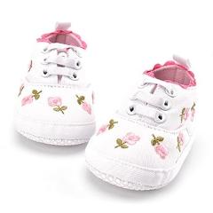 Baby Girl Shoes White Lace Floral Embroidered Soft Shoes Prewalker Walking Toddler Kids Shoes free shipping