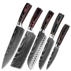 XITUO Kitchen Knife 8 inch Professional Chef Knives Japan Damascus Pattern Stainless Steel Fish&Meat Carving Slicing Knife Veget