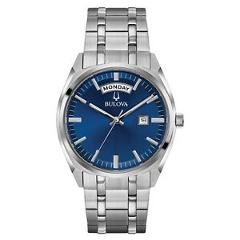 Bulova Men's 96C125 Quartz Blue Dial Silver-Tone Bracelet 39mm Watch