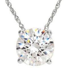 .38 Ct Floating Diamond Solitaire Pendant in 14k White or Yellow Gold