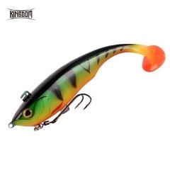 Kingdom 2019 New Soft Baits Swim Shad Double Hook Fishing Lures 170mm 55g Saltwater Swimbait Fishing Good Action Soft Lure