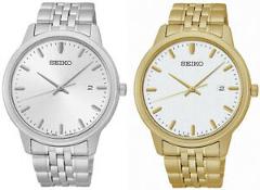 Seiko Men's Analog Quartz 100m Gold/Silver Tone Stainless Steel Watch