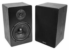 Pair Rockville RockShelf 68B Black 6.5" Home Bookshelf Speakers w/Kevlar Woofers