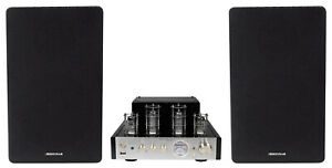 Rockville BluTube Tube Amplifier w/ Bluetooth+(2) 6.5" Black Bookshelf Speakers