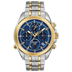 Bulova Precisionist Men's Quartz UHF Chronograph Two-Tone 44.5mm Watch 98B276