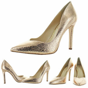 Jessica Simpson Women's Cylvie Metallic V-Cut Classic Pumps Heels Shoes