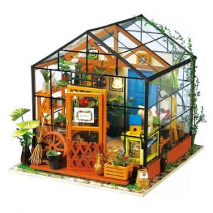 Robotime Miniature Doll House DIY Kathy's Green Garden with Furniture Children Adult Model Building Kits Dollhouse DG104