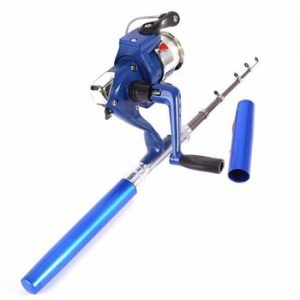 Outdoor Mini Camping Travel Baitcasting Telescopic Pocket Pen Shape Fishing Rod + Reel+ Fishing Line