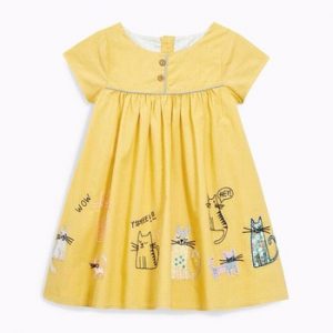 Little maven 2019 new summer baby girls clothes brand dress kids cotton striped animal print short sleeve floral dresses