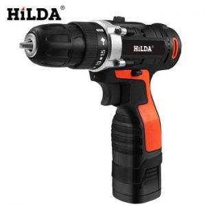 HILDA Electric Drill Cordless Screwdriver Lithium Battery  Furadeira Cordless Screwdriver Power Tools Cordless Drill