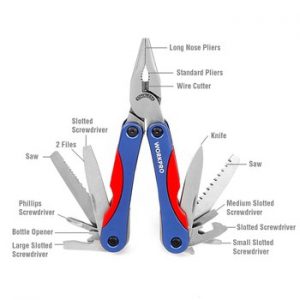 WORKPRO 15 in 1 Multi Tools Outdoor Camping Tools Multi Plier Knife Survival Gear