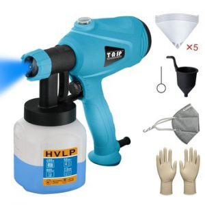 TASP 230V 400W Electric Spray Gun HVLP Paint Sprayer Painting Compressor with Adjustable Flow Control and 3m Cable