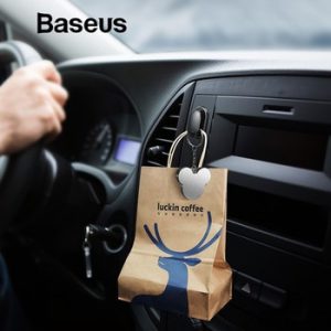 Baseus 4Pcs/Lot Car Hooks Organizer Storage Hanger for USB Cable Headphone Key Storage Car Accessory Car Hook Hanger