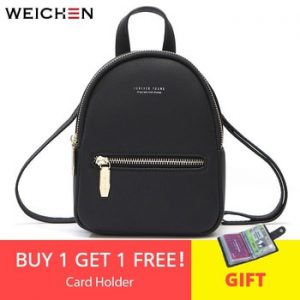 WEICHEN New Designer Fashion Women Backpack Mini Soft Touch Multi-Function Small Backpack Female Ladies Shoulder Bag Girl Purse