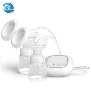 GL Electric Breast Pump Double Bottle Portable High suction power USB Charge Inner Rechargeable Battery Electrical Breast Pump