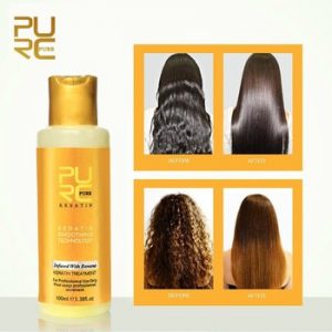 PURC  12% Banana flavor Keratin treatment Straightening hair Repair damage frizzy hair Brazilian keratin treatment  100ml