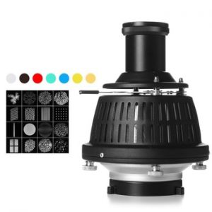 AMBITFUL AL-16 Focalize Conical Snoot Optical Condenser Art Special Effects Shaped Beam Light Cylinder with Shape and Color Gel