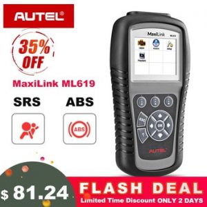 Autel MaxiLink ML619 OBDII OBD 2 Car Diagnostic Code Reader ABS SRS Airbag Scan Tools OBD2 Automotive Scanner as Autolink AL619