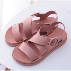 MCCKLE Women Flat Sandals Gladiator Open Toe Buckle Soft Jelly Sandals Female Casual Summer Flat Platform For Girl Beach Shoes