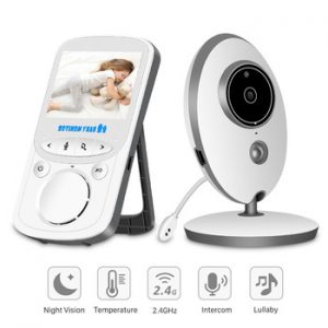 Wireless LCD Audio Video Baby Monitor Radio Nanny Music Intercom IR 24h Portable Baby Camera Baby Walkie Talkie Babysitter VB605