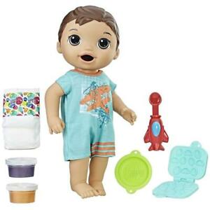 Baby Alive Snackin' Luke Brunette Super Snacks Pretend Play Doll Hasbro CHOP