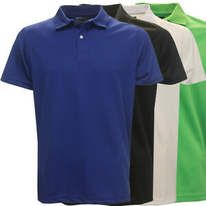 PGA Tour Men's Performance Solid Polo Golf Shirt