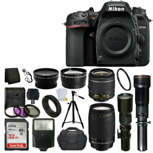 Nikon D7500 DSLR Camera + 6 Lens 18-55mm + 70-300mm + 650-1300mm+ Super Zoom Kit