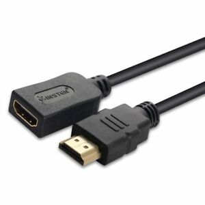 Premium Gold Plated Hdmi Extension Cable Extender Male to Female 3 ft 3ft 3'