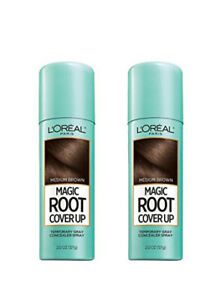 LOreal Paris Magic Root Cover Up Gray Concealer Hair Spray Medium Brown 2pack