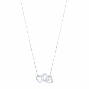 Tiffany & Co. 3 Open Heart Sterling Silver Necklace