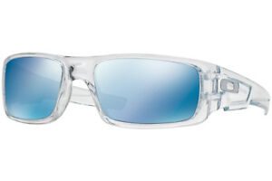 Oakley Crankshaft Sunglasses OO9239-04 Polished Clear Frame W/ Ice Iridium Lens