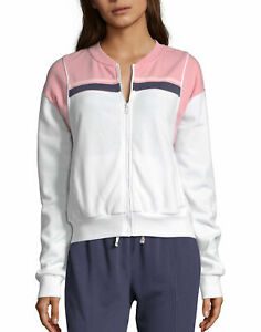 Champion Jacket Women's French Terry Heritage Colorblock Full Zip Warm-Up Retro