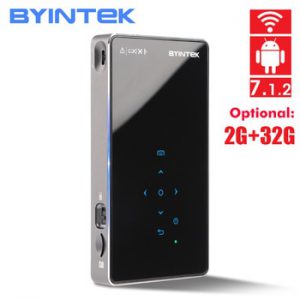 BYINTEK UFO P9 (P8I )Android 7.1 OS Pico Pocket HD Portable Micro WIFI Bluetooth Mini LED DLP Projector with Battery