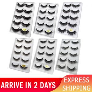 SHIDISHANGPIN 5 pairs mink eyelashes false eyelashes natural false lashes 3d mink lashes 3d lashes mink faux cils cilios