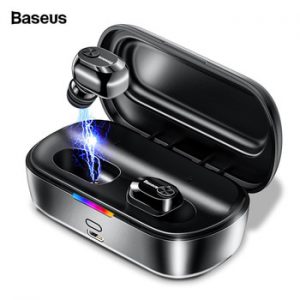 Baseus W01 TWS Bluetooth 5.0 True Wireless Earphone Headphone Mini Cordless Earbuds With Mic Handsfree Headset For Xiaomi iPhone